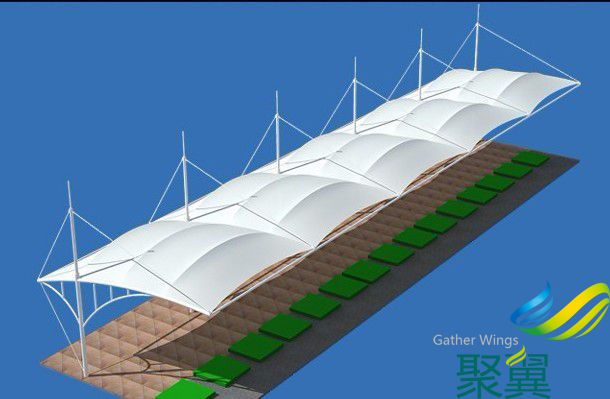 江蘇省昆山市張浦鎮(zhèn)太陽島高爾夫練習(xí)場膜結(jié)構(gòu)遮陽雨棚