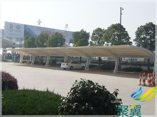 浙江金華膜結(jié)構(gòu)停車(chē)棚(7字形)
