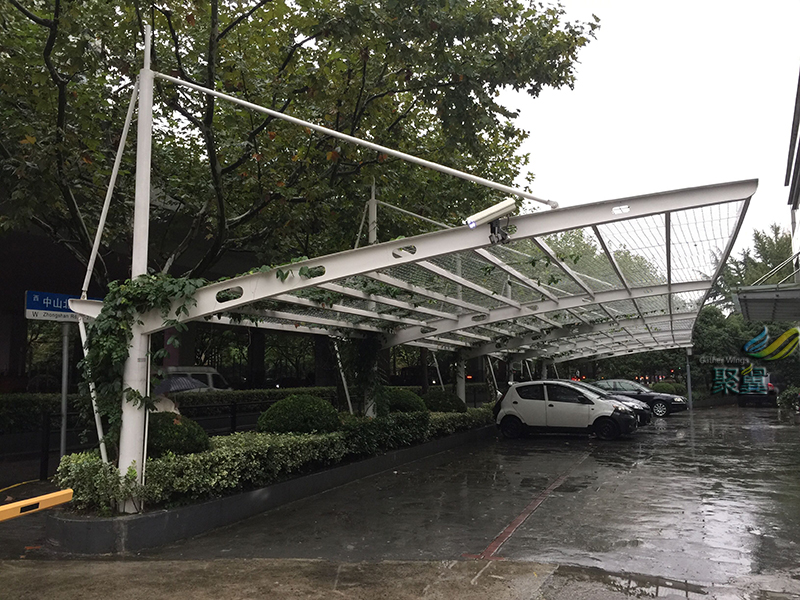 新型停車棚，JY-60LZ綠植膜結構車棚
