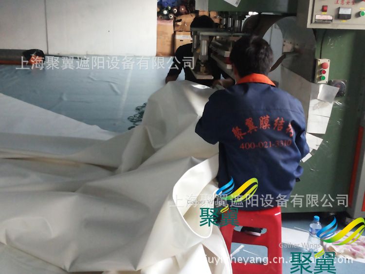上海鋼膜結(jié)構(gòu)車棚，上海汽車遮陽蓬，上海景觀車篷