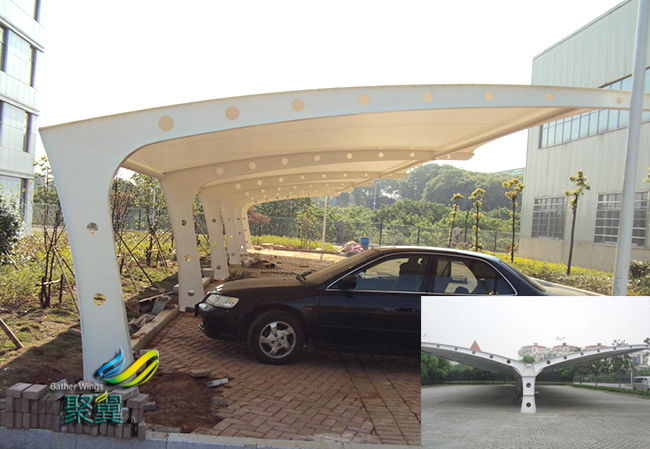 膜結(jié)構(gòu)車棚解決小區(qū)停車難問題