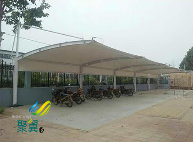 膜結(jié)構(gòu)車棚透光率30%|膜結(jié)構(gòu)車棚阻燃性好
