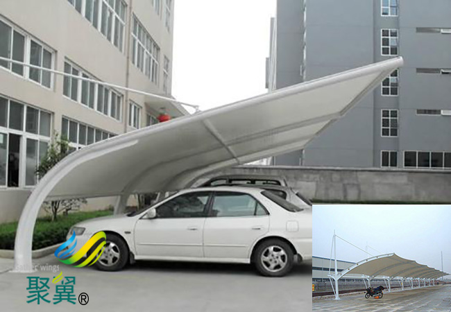 浙江汽車停車棚輕包人工安裝膜材壽命是多久？
