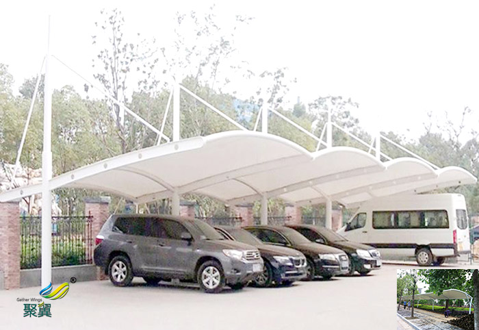 義烏安裝膜結(jié)構(gòu)非機動汽車停車棚報價施工方案