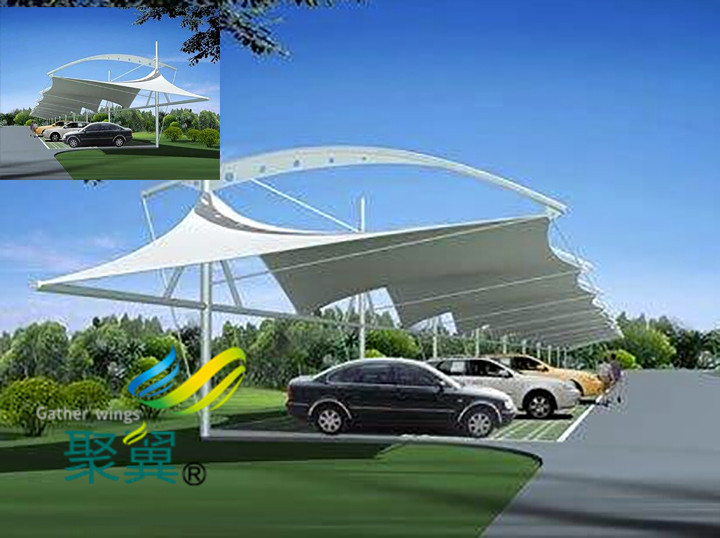  張拉膜結(jié)構(gòu)車棚建筑材質(zhì)|標(biāo)志性建筑工程
